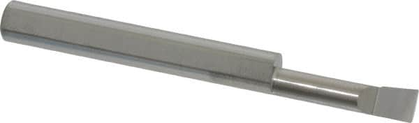 Accupro - 0.2" Min Bore Diam, 0.8" Max Bore Depth, 1/4 Shank Diam, Boring Bar - Right Hand Cut, Solid Carbide, Bright Finish - Exact Industrial Supply