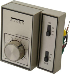 White-Rodgers - 40 to 90°F, 1 Heat, 1 Cool, Light-Duty Fan Coil Thermostat - 120 to 277 Volts, SPDT Switch - Strong Tooling