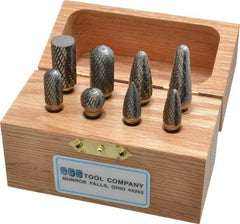 SGS Pro - 8 Piece, 1/4" Shank Burr Set - Tungsten Carbide, Multiple Head Shape - Strong Tooling