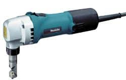 Makita - Power Nibblers Type of Power: Electric Cutting Capacity (Gauge): 10 (Aluminum); 16 (Mild Steel); 18 (Stainless Steel) - Strong Tooling