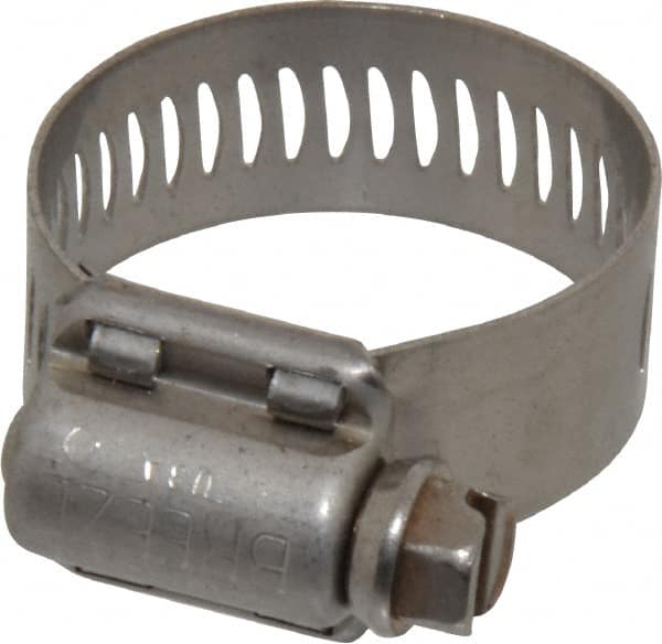 IDEAL TRIDON - SAE Size 12, 11/16 to 1-1/4" Diam, Stainless Steel MS Series MIL-Spec Worm Drive Clamp - 1/2" Wide, Material Grade 300 SERIES, Series MS Mil Spec - Strong Tooling