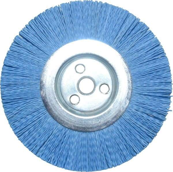 Dico - 6" OD, 5/8" Arbor Hole, Crimped Nylon Wheel Brush - 3/8" Face Width - Strong Tooling