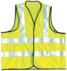 OccuNomix - Size 2XL High Visibility Yellow Solid General Purpose Vest - 48 to 50" Chest, ANSI 107-2015, Hook & Loop Closure, Polyester - Strong Tooling