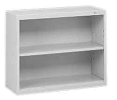 Tennsco - 2 Shelf, 28" High x 34-1/2" Wide Bookcase - 13-1/2" Deep, Steel, Putty - Strong Tooling