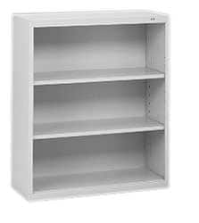 Tennsco - 3 Shelf, 40" High x 34-1/2" Wide Bookcase - 13-1/2" Deep, Steel, Putty - Strong Tooling