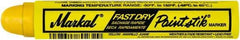 Markal - Yellow Paint Marker - Round Crayon Tip, Alcohol Base Ink - Strong Tooling