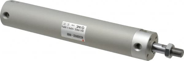 SMC PNEUMATICS - 1-1/4" Bore Double Acting Air Cylinder - 1/8 Port, 7/16-20 Rod Thread, 140 Max psi, 40 to 140°F - Strong Tooling