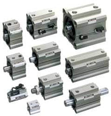 SMC PNEUMATICS - 3/16" Stroke x 5/8" Bore Double Acting Air Cylinder - 10-32 Port, 8-32 Rod Thread, 145 Max psi, 15 to 160°F - Strong Tooling