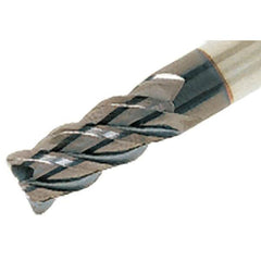 Iscar - 20mm, 4 Flute, Single End, Solid Carbide, 4mm Corner Radius End Mill - 104mm OAL, 45° Helix, Right Hand Flute, 38mm LOC, Right Hand Cut - Strong Tooling