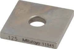 Mitutoyo - 0.125" Square Steel Gage Block - Accuracy Grade 0, Includes Certificate of Inspection - Strong Tooling