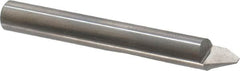 Onsrud - 60° Incl Angle, 1/4" Shank Diam, 2" OAL, 0.09" Cut Diam, Conical Engraving Cutter - 1/2" LOC, 0.09" Tip Diam, 1 Flute, Right Hand Cut, Solid Carbide, Uncoated - Strong Tooling