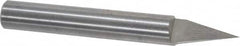 Onsrud - 30° Incl Angle, 1/4" Shank Diam, 2" OAL, 0.005" Cut Diam, Conical Engraving Cutter - 1/2" LOC, 0.005" Tip Diam, 1 Flute, Right Hand Cut, Solid Carbide, Uncoated - Strong Tooling