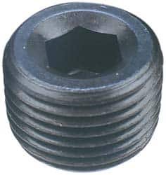 Made in USA - 1-1/4-11-1/2, 1-1/4" OAL, Alloy Steel Socket Pressure Plug - Strong Tooling