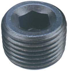 Made in USA - 1-1/4-11-1/2, 1-1/4" OAL, Alloy Steel Socket Pressure Plug - Strong Tooling