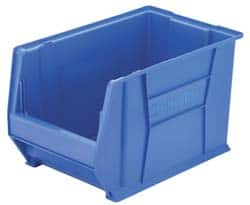 Akro-Mils - 200 Lb. Load Capacity, 20" Deep, Blue Polymer Hopper Stacking Bin - 8" High x 12-3/8" Wide x 20" Long - Strong Tooling