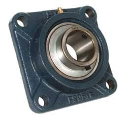 Value Collection - 2-3/16" ID, 6-3/8" OAW x 6-3/8" OAL x 6-3/8" OAH 4-Bolt High Temperature Flange Bearing - 6,470 Lb Static Cap, 9,550 Lb Dyn Cap, 5-1/8" Btw Mnt Hole Ctrs, 63/64" Base-to-Ctr Ht, Cast Iron - Strong Tooling