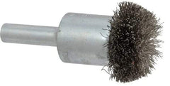 Anderson - 1" Brush Diam, Crimped, Flared End Brush - 1/4" Diam Shank, 25,000 Max RPM - Strong Tooling