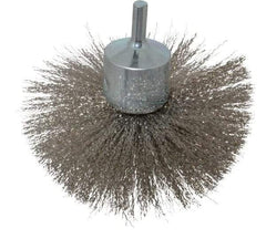 Anderson - 4" Brush Diam, Crimped, Flared End Brush - 1/4" Diam Shank, 15,000 Max RPM - Strong Tooling