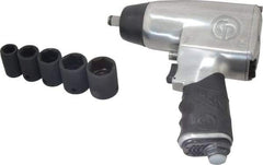 Chicago Pneumatic - 1/2" Drive, 8,400 RPM, 200 Ft/Lb Torque Impact Wrench Set - Pistol Grip Handle, 1,020 IPM, 12 CFM, 90 psi, 1/4" NPTF Inlet - Strong Tooling