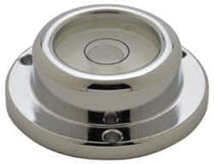 Geier & Bluhm, Inc. - 1-7/16 Inch Base Diameter x 0.52 Inch Overall Height, 1 Circle, Brass Bull's Eye Circular Level - 0.315 Inch Vial Diameter, 3/4 Inch Inner Diameter, 0.12 Inch Mounting Hole Diameter, 0.1 Inch Sensitivity, -40 to 165°F - Strong Tooling