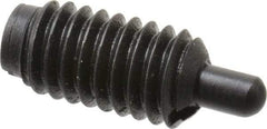 Gibraltar - 5/16-18, 5/8" Thread Length, 3/16" Plunger Projection, Steel Threaded Spring Plunger - 0.135" Max Plunger Diam, 0.5 Lb Init End Force, 10 Lb Final End Force - Strong Tooling