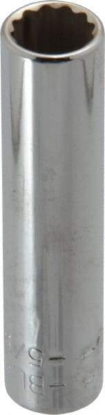 Blackhawk by Proto - 5/16", 1/4" Drive, Deep Hand Socket - 12 Points, 2" OAL, Chrome Finish - Strong Tooling