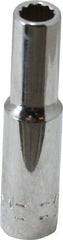 Blackhawk by Proto - 1/4" Drive, Deep Hand Socket - 12 Points, 1-15/16" OAL, Chrome Finish - Strong Tooling