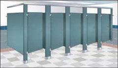 Bradley - Washroom Partition Steel Pilaster - 4 Inch Wide x 79-13/16 Inch High, ADA Compliant Stall Compatibility, Warm Gray - Strong Tooling