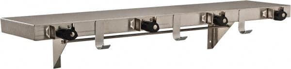 Bradley - Stainless Steel with Rubber Holders, Utility Shelf with Holders - 36" Long, 7 Holders - Strong Tooling