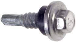 Buildex - 1/4", Hex Washer Head, Hex Drive, 7/8" Length Under Head, #1 Point, Self Drilling Screw - Strong Tooling