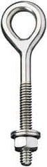 Ronstan - 5/16-18, Electropolished Finish, Stainless Steel Forged Eye Bolt - 2" Thread Length, 12.7mm ID x 35mm OD, 6" Shank Length - Strong Tooling