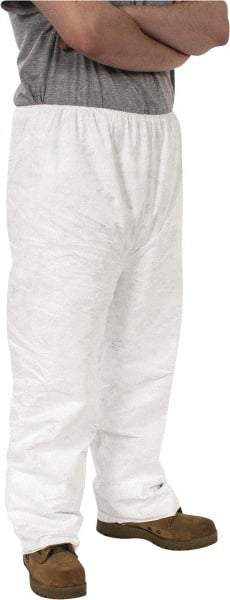 Dupont - Size 3XL, Tyvek General Purpose Work Pants - 27-1/2 Inch Waist, 30 Inch Inseam, White - Strong Tooling