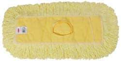 Rubbermaid - 18" Long x 5" Wide Yarn Blend Dust Mop Head - Envelope Connection, Yellow, Looped Head - Strong Tooling