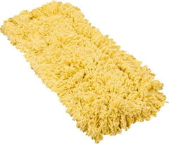 Rubbermaid - 24" Long x 5" Wide Yarn Blend Dust Mop Head - Envelope Connection, Yellow, Looped Head - Strong Tooling