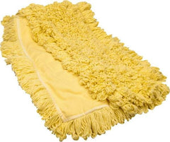 Rubbermaid - 60" Long x 5" Wide Yarn Blend Dust Mop Head - Envelope Connection, Yellow, Looped Head - Strong Tooling