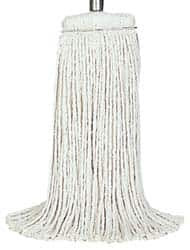 Rubbermaid - White Head Band, Large Rayon Cut End Mop Head - 4 Ply, Screw On Connection, Use for Finishing - Strong Tooling