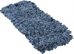 Rubbermaid - 18" Long x 5" Wide Yarn Blend Dust Mop Head - Slip-On/Slip-Through Backing, Blue, Twisted Loop Head - Strong Tooling