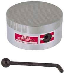 Suburban Tool - Fine Pole Round Permanent Magnetic Rotary Chuck - 7-3/4" Wide x 2-15/16" High, Ceramic - Strong Tooling