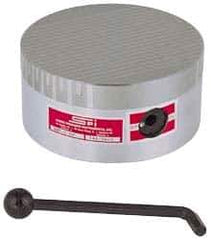 Suburban Tool - Fine Pole Round Permanent Magnetic Rotary Chuck - 6-1/4" Wide x 2-15/16" High, Ceramic - Strong Tooling