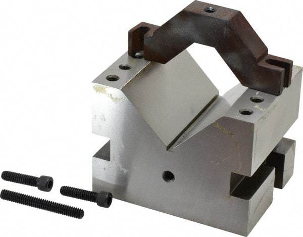 Suburban Tool - 2-1/4" Max Capacity, 90° Angle, Hardened Steel V-Block - 3" Long x 4" Wide x 3" High, Sold as Individual - Strong Tooling