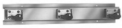 Bradley - 4" High, Stainless Steel with Rubber Holders, Wall Strip Organizer - 36" Long, 4 Holders - Strong Tooling