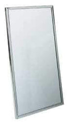 Bradley - 24 Inch Wide x 36 Inch High, Theft Resistant Rectangular Glass Washroom Mirror - Stainless Steel Frame - Strong Tooling