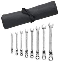 GearWrench - 8 Piece, 5/16" to 3/4", 12 Point Combination Wrench Set - Inch Measurement Standard, Chrome Finish, Comes in Vinyl Roll - Strong Tooling