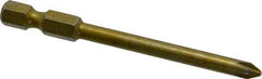 Wera - #1 Phillips Screwdriver Bit - 1/4" Hex Drive, 2-3/4" OAL - Strong Tooling