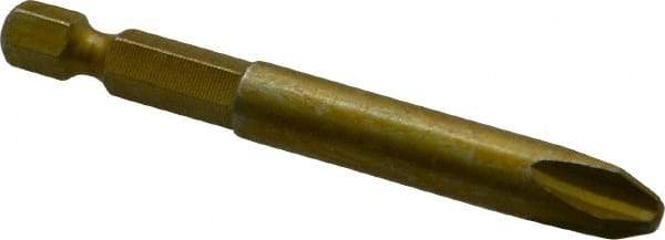 Wera - #3 Phillips Screwdriver Bit - 1/4" Hex Drive, 2-3/4" OAL - Strong Tooling