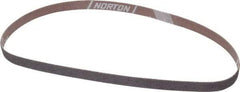 Norton - 1/2" Wide x 24" OAL, 40 Grit, Aluminum Oxide Abrasive Belt - Aluminum Oxide, Coarse, Coated, X Weighted Cloth Backing, Series R283 - Strong Tooling