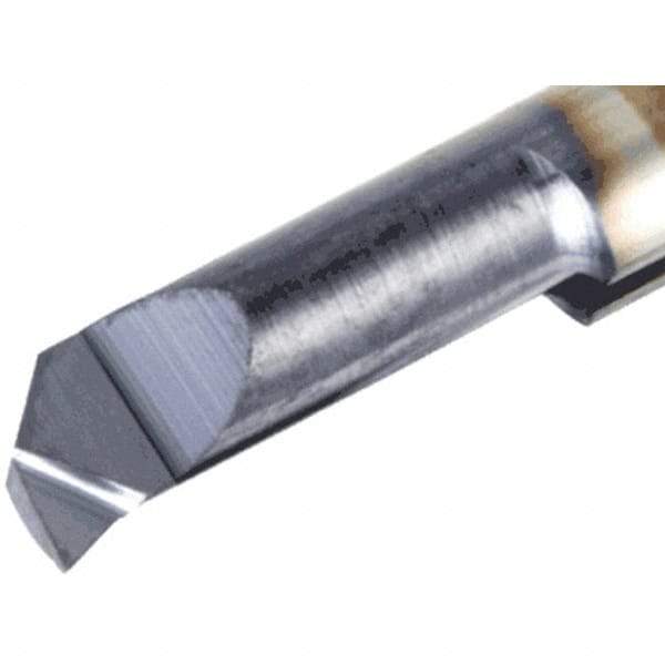 Iscar - 2mm Min Bore Diam, 9mm Max Bore Depth, 4mm Shank Diam, Chamfering & Corner Radius Boring Bar - 0.002" Corner Radius, Left Hand Cut, Solid Carbide, TiAlN Finish - Exact Industrial Supply