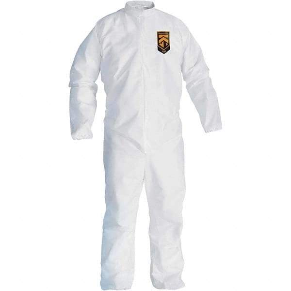 KleenGuard - Size 3XL SMS General Purpose Coveralls - White, Zipper Closure, Open Cuffs, Open Ankles, Serged Seams - Strong Tooling