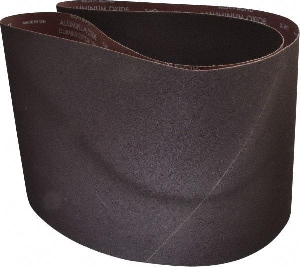 Norton - 10" Wide x 70-1/2" OAL, 80 Grit, Aluminum Oxide Abrasive Belt - Aluminum Oxide, Medium, Coated, X Weighted Cloth Backing, Series R228 - Strong Tooling