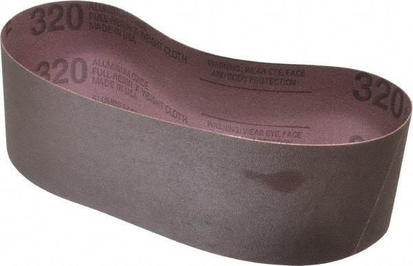 Tru-Maxx - 3" Wide x 24" OAL, 320 Grit, Aluminum Oxide Abrasive Belt - Aluminum Oxide, Extra Fine, Coated - Strong Tooling